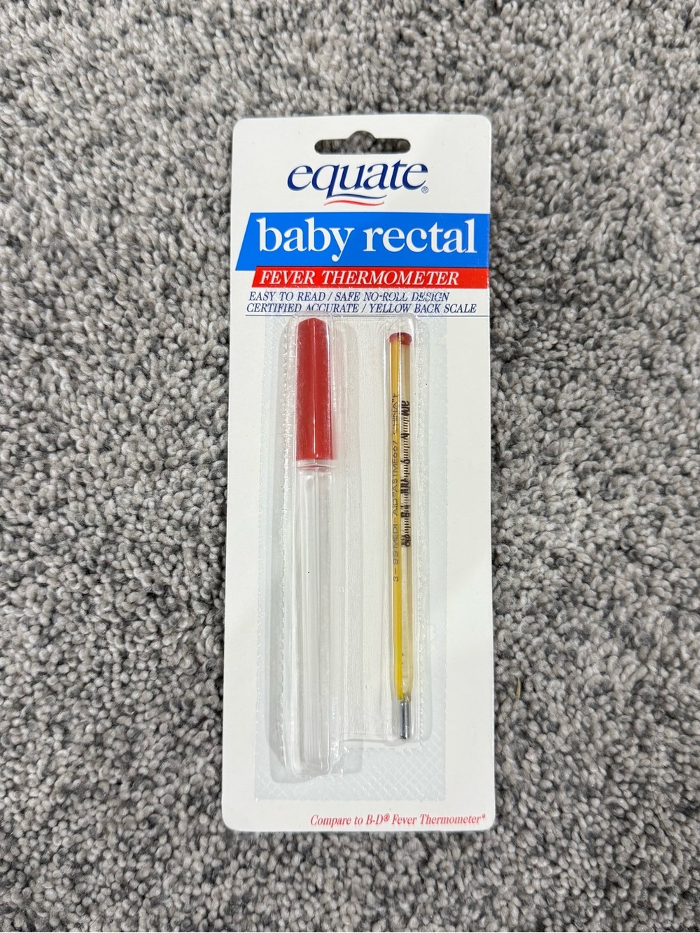 Equate Baby Rectal Fever Thermometer Lot Of 2 Yellow Back Scale